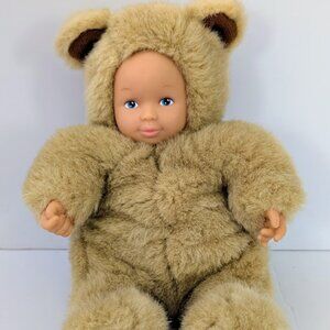Vintage Anne Geddes Baby Bears Bean Bag Plush Stuffed Doll Toy 1997